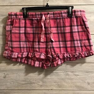 Pink Plaid Xhiliaration PJ Shorts